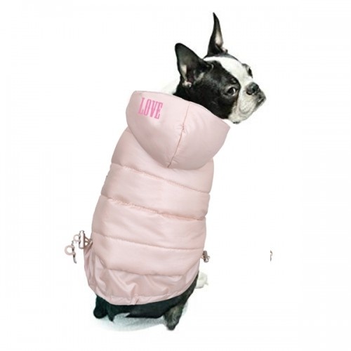 Abrigo Chic & Love para perros color Rosa