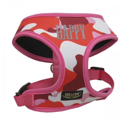 Arnés neopreno Camuflaje para perros color Rosa