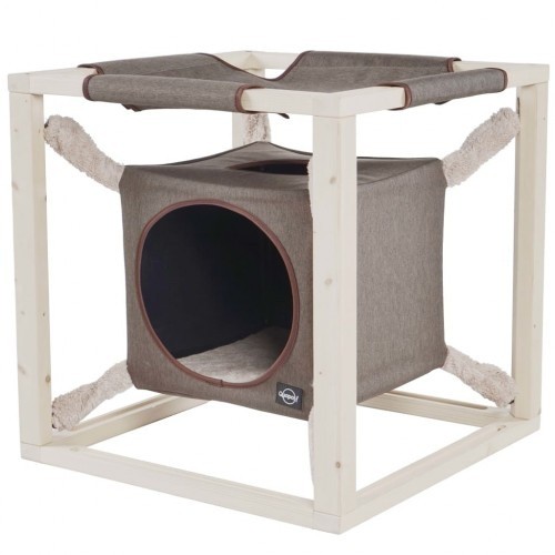 Cama con hamaca Catcube para gatos color Marrón