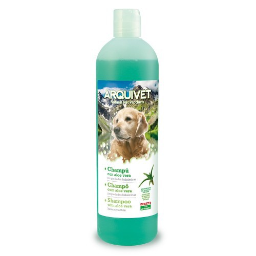 Champú natural calmante y cicatrizante para perros olor Aloe vera
