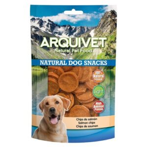 Chips Natural Dog Snacks Arquivet para perros sabor Salmón