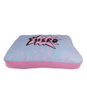 Colchón de diseño Happy Hero Pink para perros color Rosa y azul