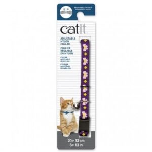 Collar ajustable con cascabel para gatos color Púrpura/Rosa