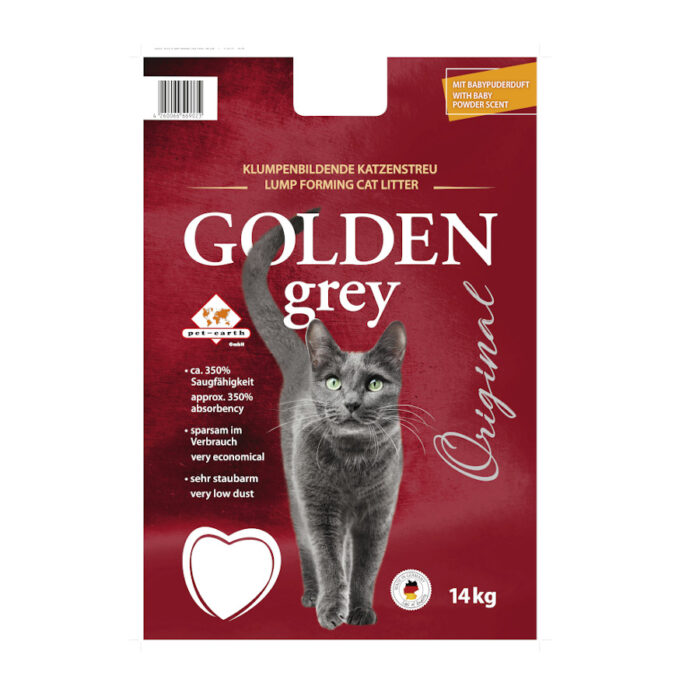 Golden Grey Arena Fina Aglomerante para gatos