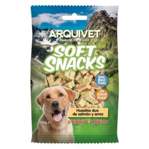 Huesitos Soft snacks duo Arquivet para perros sabor Arroz y Salmón