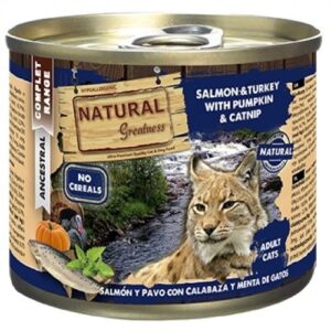 Pack de 6 latas de comida húmeda para gatos sabor Salmón