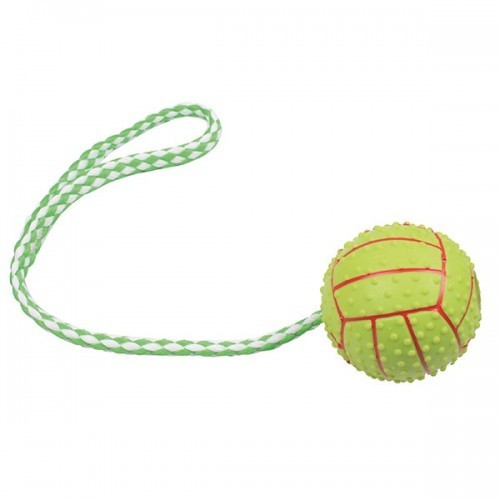 Pelota con tirador para perros color Verde