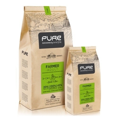 Pure farmer lamb pienso cordero y arroz para perros adultos medianos y grandes