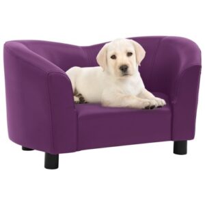 Vidaxl sofá de cuero púrpura para perros