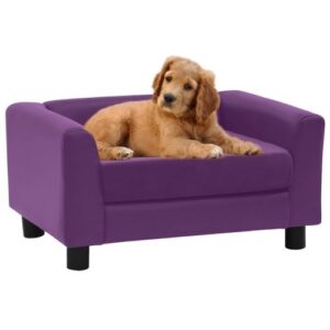 Vidaxl sofá rectangular púrpura para perros